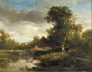 Willem Roelofs, Landschap met beek